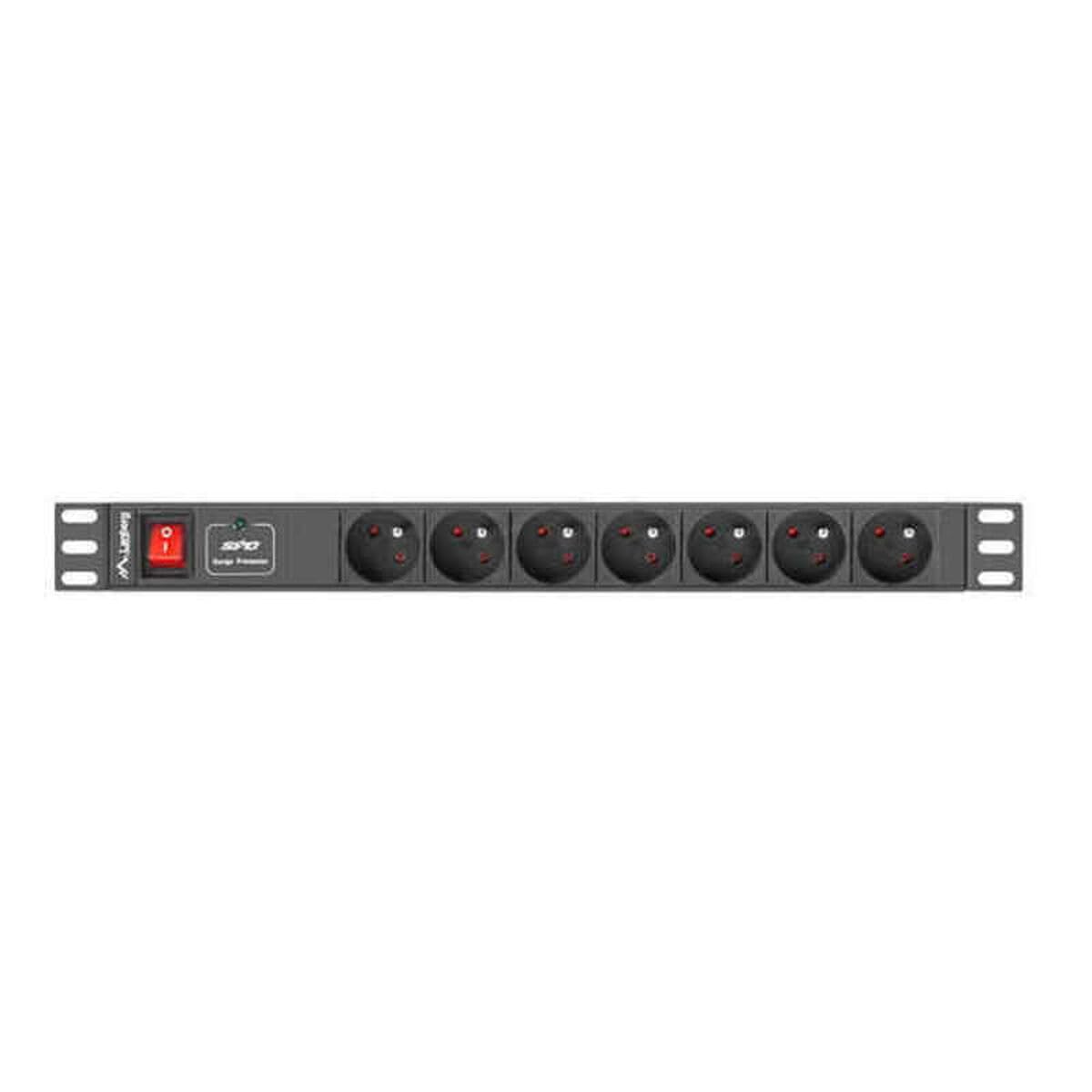 LANBERG Distribution Unit PDU-07E-0200-BK - 7 x Schuko - Maximum Output 4000 W - 16 A - 1U