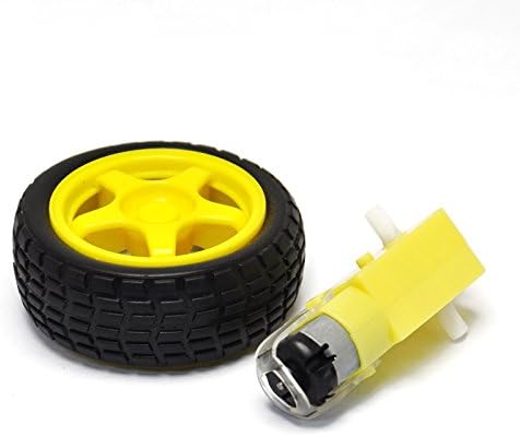 Smart Car Robot Plastic Tire Wheel with DC 3-6v Gear Motor