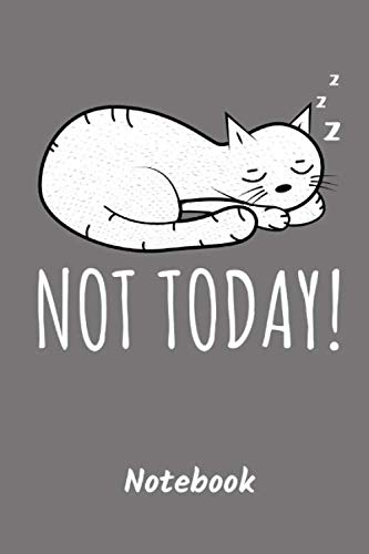 Not Today Cat Notebook: 120 Pages College Ruled - Lined | 6 x 9" (Sleeping Cat Notebooks Collection - Journal, Note Pad, Diary, Composition Book, Sketchbook)