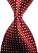 Geotae Zerun New Classic Solid Checks Paisley JACQUARD WOVEN Silk Men's Tie Necktie (Woven Red)