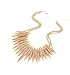 MOLOCH Sparkling Druzy Leaf Choker Necklace Fashion Gold-Tone Collar Necklace Bib Statement Chunky Tribal Necklace Woman Jewelry