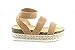 calico KiKi Women's Espadrille Platform Sandals - Flatform Slide On Wedge Comfort Shoes