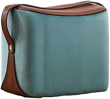 オットマン Puレザーフットスツール 足置き ソフトスツール リビングルームベッドルーム玄関キッチン書房踏み台 ブラックフットスツールスペース節約布張りキューブフッ グリーン Innhs Edu Ph