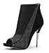 Katypeny Women's Zipper Peep-Toe Stiletto High Heel Ankle Boot Platform Sandals