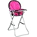 Mommy & Me Doll High Chair - Fits 18'' Doll High Chair for Baby Dolls, 25 Inch Pink Toy Highchair for Girls