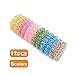 Spiral Hair Ties Ponytail Holder spiral Hair Bands coil Hair ties phone cord hair ties-12pcs Light Sandwich Color