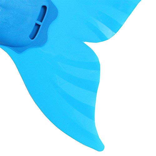 Swimming Mermaid Fin, YiMiky Cute Kids Swimming Fins Monofin Mermaid Tails Foot Flippers Water Sports Training Shoes Feet Tail Monofin Swimming Snorkeling Fins for Girls Boys - Blue