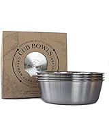 Premium Heavy Stainless Steel Small Bowls For Baby Toddler Kids Snacks 4 Pack