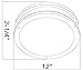 Cloudy Bay DCO1215830BN 12-inch 3000K Warm White Dimmable 15W 1050lm LED Flush Mount Ceiling Fixture -120W Incandescent Equivalent, ETL LED Saturn Flush Mount, Brushed Nickel