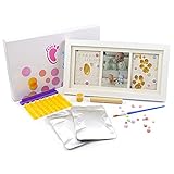 Victarvos Cadre Empreintes Bébé, Kit Empreinte Pieds et Mains pour Bébé Naissanc