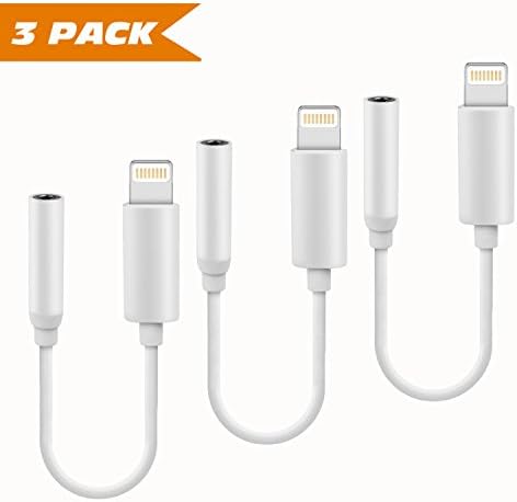 3pack iPhone 7/7Plus Adapter Headphone Jack ,Ananao Lightning to 3.5 mm Headphone Jack Adapter for iPhone 7/7 Plus Accessories (ios 10.3)