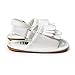 LIVEBOX Infant Baby Girls Moccasins Tassels Premium Soft Rubber Sole Anti-Slip Summer Prewalker Toddler Sandals (S: 0~6 Months, White)