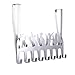 Wintek Over Door Hooks, Heavy-duty Organizer Hanger Rack for Coat, Towel -8 Hooks(Silver)