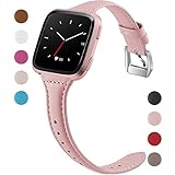 Maledan Replacement for Fitbit Versa Bands, Small, Rose Pink