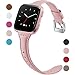 Maledan Replacement for Fitbit Versa Bands, Small, Rose Pink