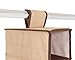 Internet’s Best 10 Tier Hanging Shoe Organizer - Narrow Shelf Closet Shoe Rack - Footwear Storage - Brown (Beige)