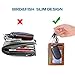 Bird&Fish Slim Front Pocket Wallets with Key Chain, Minimalist Leather Credit Card Holder Wallet, RFID Blocking for Men Women Black …