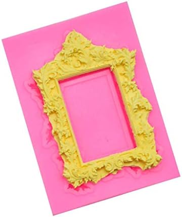 Windwide 3D Silicone Mold Vintage Embossed Frame Mould Wedding Cake Mold Decoration