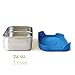 ECOlunchbox Splash Box Leakproof Stainless Bento Lunch Container With Silicone Lid | Holds 3 Cups (equivalent to 24 oz & 709 ml) | Measures 6.5 x 4.75 x 2 inches (16.5 x 12 x 5 cm) | 100% Plastic-Free