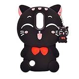 LG K20 V Case, LG K20 Plus Case, LG K10 2017 Case, LG LV5 Case, LG Harmony Case, Maoerdo Cute 3D Cartoon Cat Silicone Rubber Phone Case Cover for LG K20 Plus / K20 V / Harmony / LG LV5 / K10 2017 A