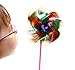Dazzling Toys Spin Wheel Decor – 12 Wind Spinners for Yard & Garden, Mini Whirly Spinning Windmills, Rainbow Color Spinner Toy for Kids, Colorful Pinwheels for Outside Christmas Party Decorations