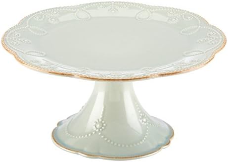 Amazon Com Lenox Ice Blue French Perle Pedestal Cake Plate Cake