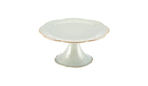 Amazon Com Lenox Ice Blue French Perle Pedestal Cake Plate Cake