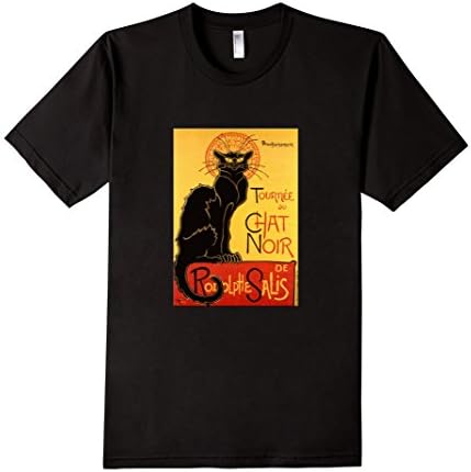 Men's Vintage Poster Le Chat Noir - The Black Cat Medium Black