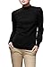Allegra K Woman Mesh Panel Front Mock Neck Bracelet Sleeves Top XL Black