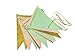 Vintage Style Triangle Flags Bunting Banner Mini Pennants for Newborn Photo Shoot Wedding Birthday Baby Shower Party Banners (10 feet) (Mint Green, Yellow Gold, Peach Pink)