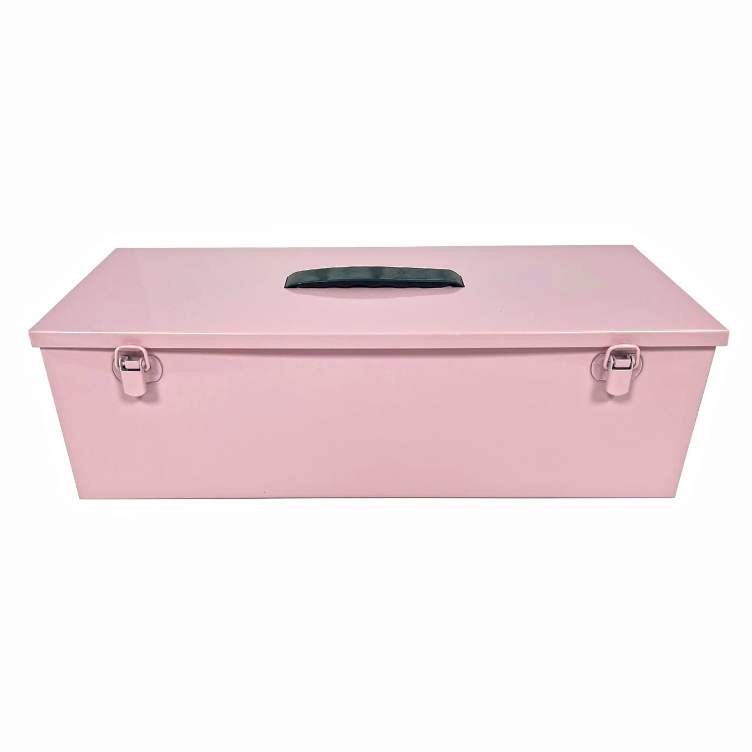 Cathedral Products | Multi Use Hobby & Tool Box - Classic Retro Tool Chest with Double Toggle Closure - Pastel Pink