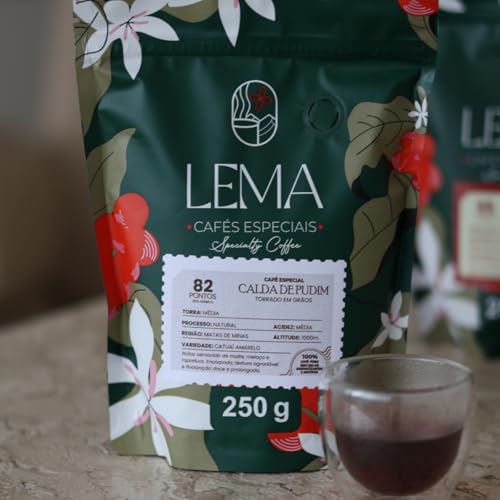 Lema Café Especial | Calda de Pudim | Café Moído | 100% Arábica | 80+ Pontos | Torra Média | Notas de Caramelo, Rapadura, Frutas Cítricas e Chocolate | 250g