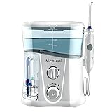 Nicefeel Water Flosser - Water Flossing Dental Oral Irrigator with 10 Pressures, Supports 150 Seconds Cleaning, Dental Flosser with 7 Tips for Multiple Use FDA Approved