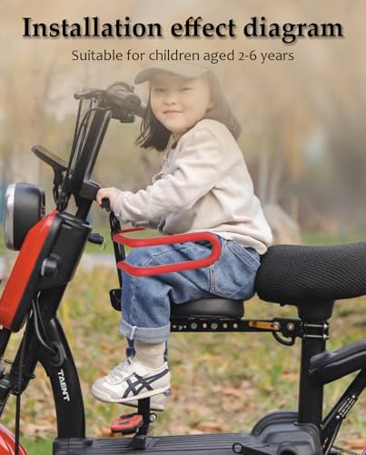 Child Seat for Electric Scooter with seat, Kid Seat Suitable for Electric Bicycle/Hybrid Cruiser Bicycles and City Bicycles, Suitable for Children 2~6 Years