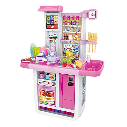 Küchenspielzeug Küche Spielset Kinder Spielküche mit realistischen Lichtern Sounds Simulation von Spray Wiedergabe Sink…