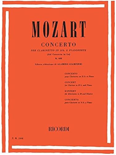 Download Partitions classique RICORDI MOZART W.A. - CONCERTO - CLARINETTO IN SIB E PIANOFORTE Clarinette PDF