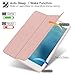 Ztotop Case Newest for iPad 9.7 Inch 2018 with Pencil Holder - Lightweight Soft TPU Back Cover and Trifold Stand with Auto Sleep/Wake, Protective for iPad 6th Generation(A1893/A1954),Rose Gold