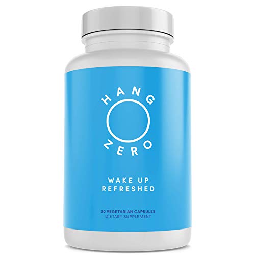 Hang Zero - Hangover Cure & Prevention Pills - Dihydromyricetin (DHM), Milk Thistle, Prickly Pear, NAC, Electrolytes for Morning After Alcohol Recovery - Liver Support & Aid - 30 Capsules (Best Detox After Drinking Alcohol)