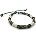 KONOV Mens Womens Ceramic Rope Bracelet, Tribal, Fit 7-9 inch Adjustable, Green Brown