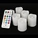Frostfire Mooncandles - 6 Indoor and Outdoor Color Changing Votive Candles with Remote Control & Timer (Batteries Included)