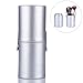 EMOCCI Makeup Brush Holder Large Capacity Make up Brush Case Organizer Cosmetic Cup Cylinder Storage Box Bag Pu Leather (Silver)