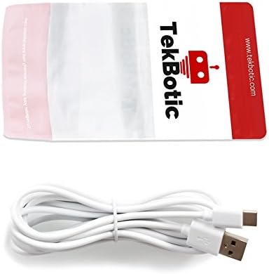 tekbotic PunchFlow USB C cable 10ft - Type C to USB A 3.0 charging and high-speed transfer (White | Rubberized)