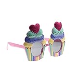 OULII Ice Cream Cake Sunglasses Costume Glasses Props Funny Novelty Party Favors