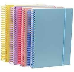 Large Spiral Notebook With Bandage, 4 Pcs 10.2 Inch