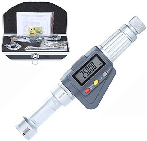 WNTHBJ Digital Display Micrometer, 0.001mm Digital Display Three-Point Inner Diameter Micrometer with Larger LCD Screen, Mm/inch Conversion,62/75mm