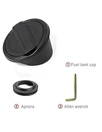 Jecar   Tapa de aluminio para llenado de combustible para puerta de Jeep Wrangler 2018 JL y accesorios ilimitados (negro mate)