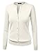 MBJ WSK781 Womens Keep It Classic Round Cardigan M IVORY