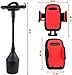 Cup Phone Holder - Smart Phone Car Mount and Air Vent Holder in Red for All Phones ,Android Phone Compatible - Adjustable Base 360 - Degree Rotation - Goose Neck - Stand Strap Easy Installment BOGALO