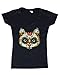 Shop4Ever® Day of the Dead CAT Women's V-Neck Dia de Los Muertos Shirts SLIM FIT