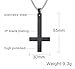 VNOX Jewelry Stainless Steel Upside Down Cross Necklace for Men,Inverted Pendant,Black,24
